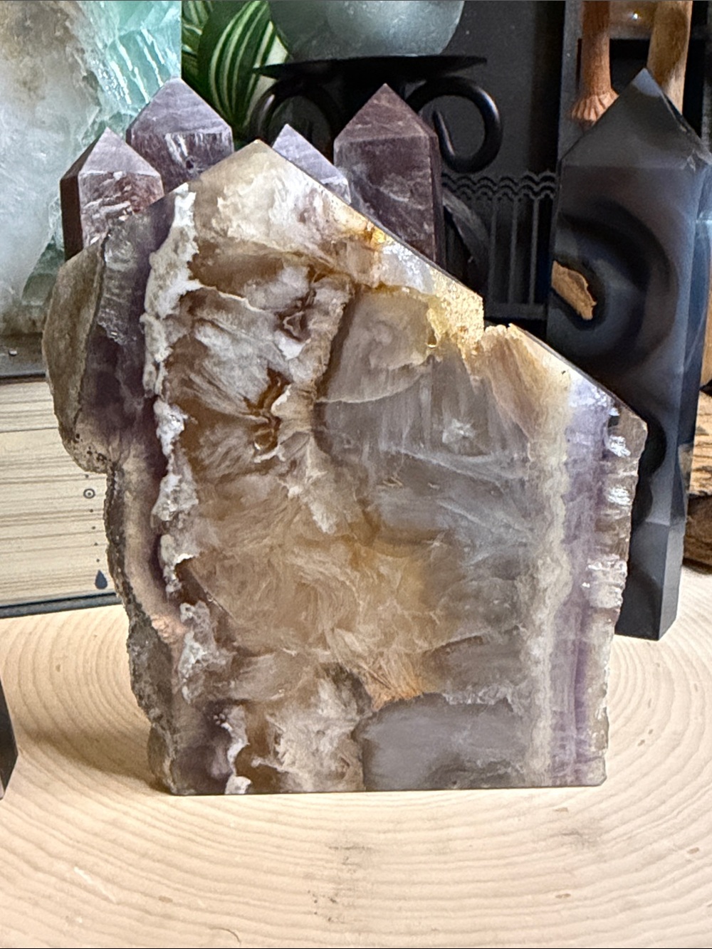 Feather Fluorite With Pyrite Tower